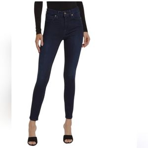 GOOD AMERICAN good legs skinny blue224 organic high rise jeans size 8 like new